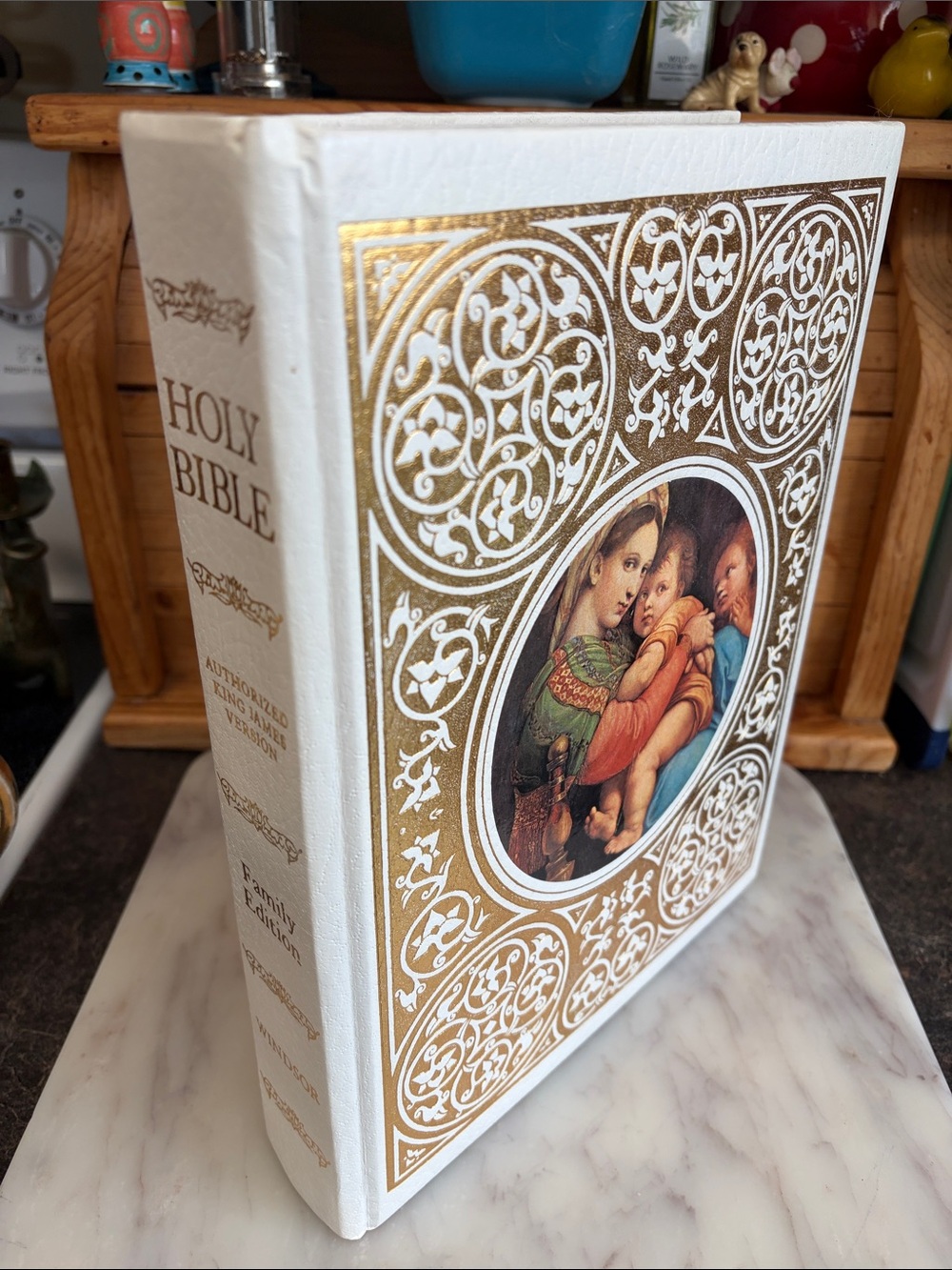 White and Gold Holy Bible